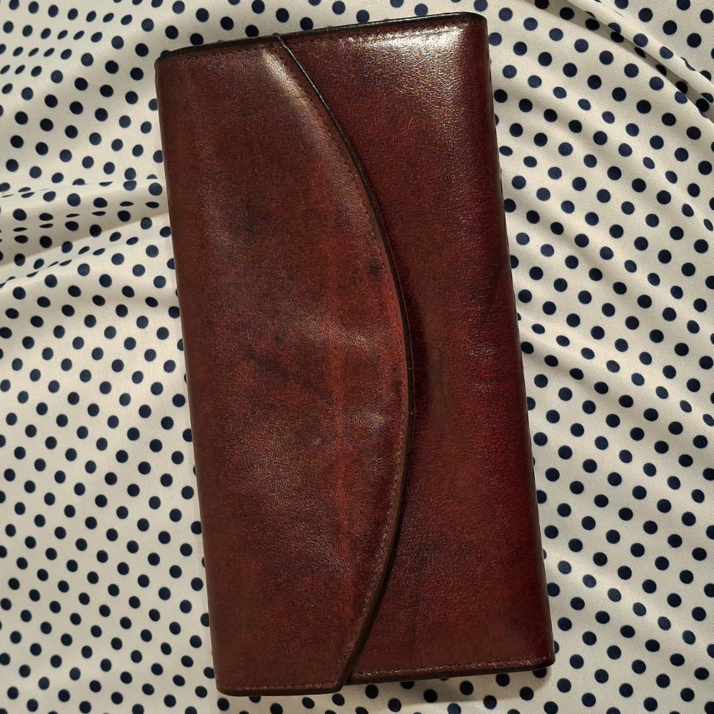 Vintage ROLFS Cowhide Wallet With Checkbook$$